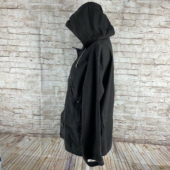 Free People Joshua Tree Jacket Hooded Black Cargo sz XS - Picture 10 of 12